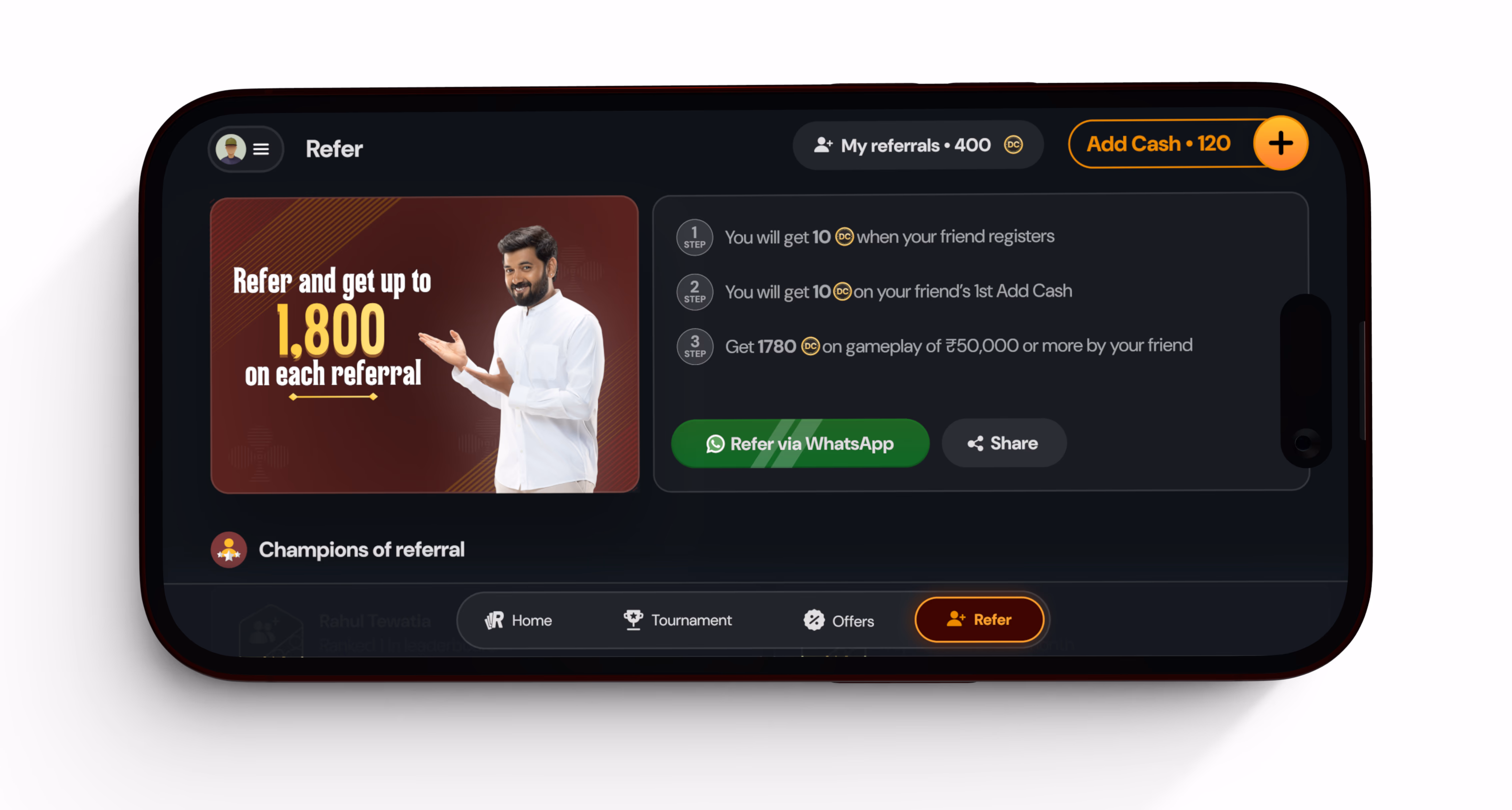 Refer & earn